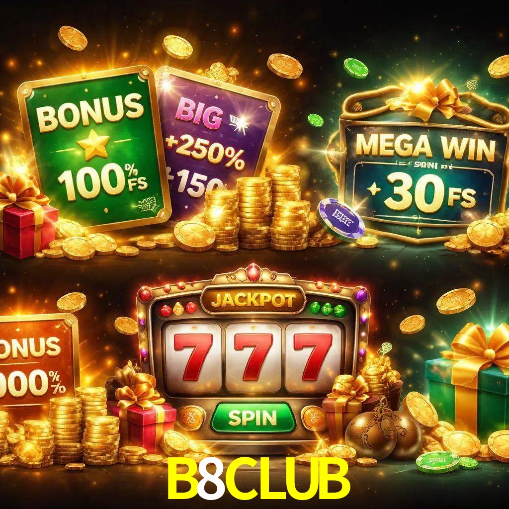 Tipos de bonos B8CLUB incluyendo recompensas de bienvenida y promociones continuas
