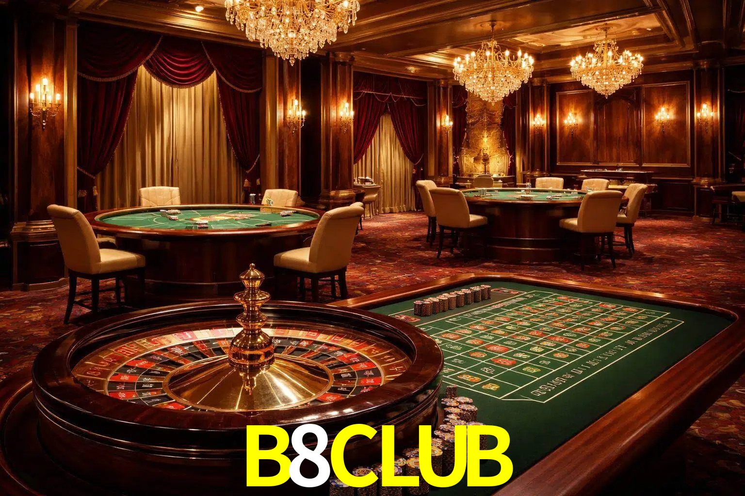 Una escena premium de mesa de casino en vivo con cartas, elementos de ruleta y un ambiente pulido de estudio de transmisión.